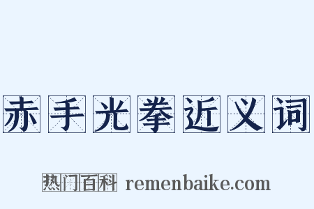 赤手光拳近义词是什么意思的图片